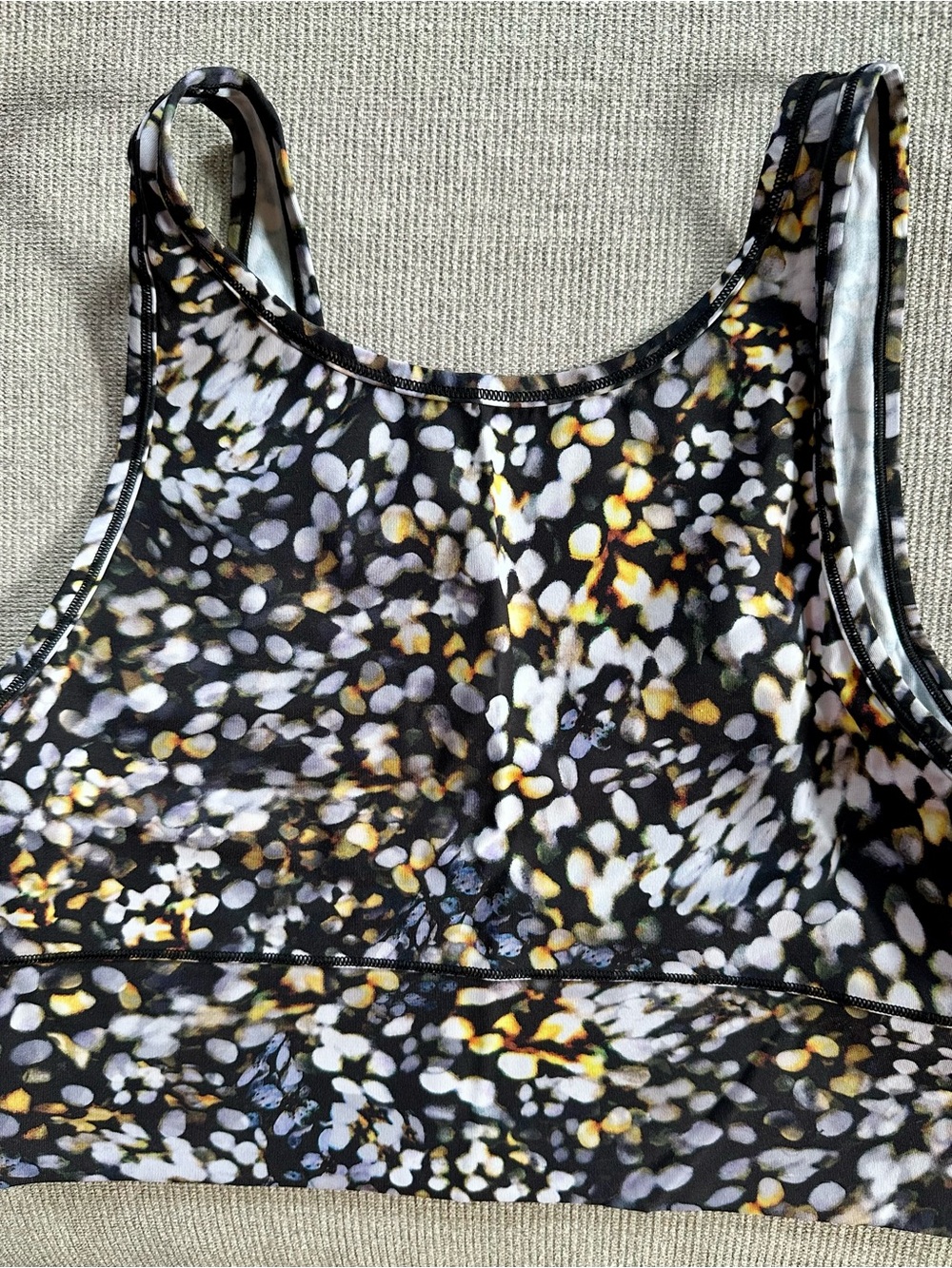 Lululemon Women’s Black Multicolor Printed Power Pivot Tank Top